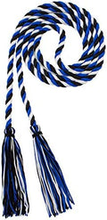 Tassel Depot Graduation Honor Cord - Black/Royal/White - Every School Color Available - Made In Usa by TasselDepot