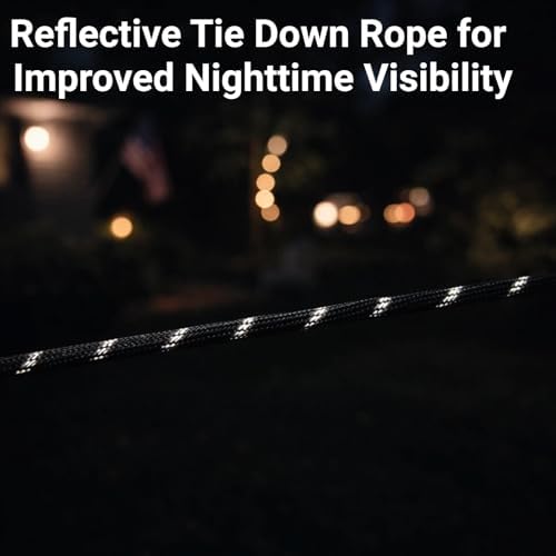 15ft Rope Rollers 6 Pcs Ratchet Straps Rope Tie Down Cam Jam 1/8in - Image 4