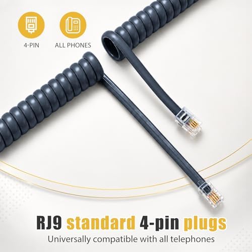 Comtrue Phone Cords for Landline, 2-Pack, Telephone Handset Cords - Image 2