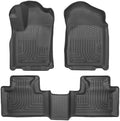 Husky Liners Weatherbeater Floor Mats | Fits 2011 - 2015 Dodge Durango & Jeep Grand Cherokee | Front & 2nd Row, 3-pc Black - 99051 by HuskyLiners%C2%AE
