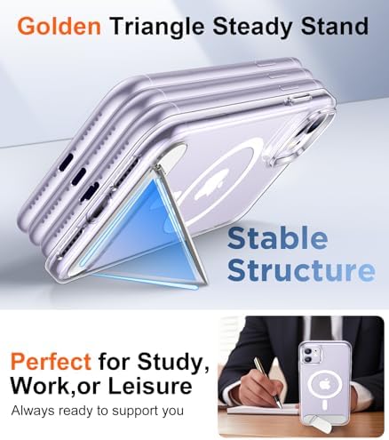 Temdan Magnetic Compatible with iPhone 11 Phone Case, [Built-in Invisible Kickstand][Compatible with MagSafe] [Military Grade Shockproof] Slim Thin Phone Case for iPhone 11 6.1" - Image 3