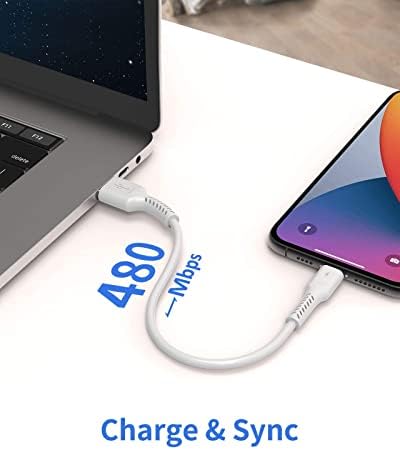 1ft iPhone Charge Cable Short, 5Pack USB to Lightning Cord for Fast Charging Stations 1 Foot Compatible with Apple iPhone 12 11 Pro Max Xs 8 7 6 5 Plus, iPad Air/Mini - Image 3