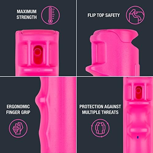 SABRE Ruger Pepper Gel, 25 Bursts, 12-Foot (4-Meters) Range, Gel Is Safer, Contains UV Marking Dye, Finger Grip, Key Ring, Fast Flip Top Safety, 0.54 fl oz - Image 2