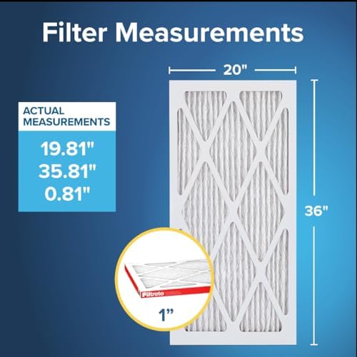 Filtrete 20x36x1 AC Furnace Air Filter, MERV 11, MPR 1000, Micro Allergen Defense, 3-Month Pleated 1-Inch Electrostatic Air Cleaning Filter, 2 Pack (Actual Size 19.81x 35.81x0.81 in) - Image 2
