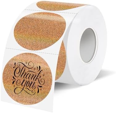 1.5 Inch Thermal Labels,Holographic Circle Direct Thermal Stickers,for Address Design DIY Logo Business(300 pcs/Brown dots) by Unknown