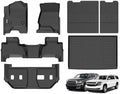 Wailtnb-All Weather Floor Mats & Cargo Liner Backrest Mat for Chevrolet Suburban & GMC Yukon XL 2015-2020 Custom Fit Chevy Suburban & GMC Yukon XL 2015-2020 Waterproof Durable Easy Clean Accessories by Wailtnb