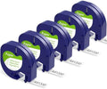 5X Replace for Dymo Label Maker Refills White Paper Letratag 12mm x4m 91330 by AONOMI