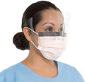 HALYARD FLUIDSHIELD 3 Disposable Procedure Mask, Fog-Free, with SO Soft Earloops, Wraparound Visor, Orange, 28800 (Box of 25) by HALYARD