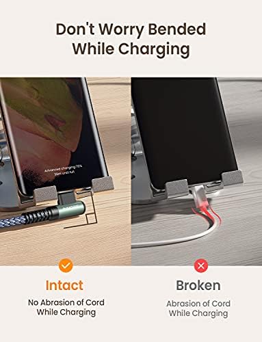 AINOPE USB C Cable 10FT 3.1A Type C Charger Fast Charging, Right Angle USB Type C Cable, Nylon Braided USB C Charging Cable Compatible with Galaxy S10 S9 S8 Plus, A51 A11 A10 A20, LG V50 V40 G8 G7 - Image 4