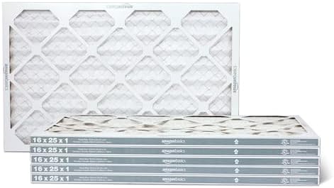 Amazon Basics MERV 5 AC Furnace Air Filter, 16x25x1 inches, 6-Pack (Actual size: 15.75" x 24.75" x 0.75") by AmazonBasics