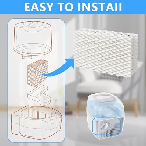 8 Pack WF813 Humidifier Filters Replacement Compatible with Equate EQWF813 PCWF813 Relion RCM832 RCM-832N Protec RWF813 EQ-2119-UL PCCM-832N Cool Mist Humidifiers Wick Filter - Image 4