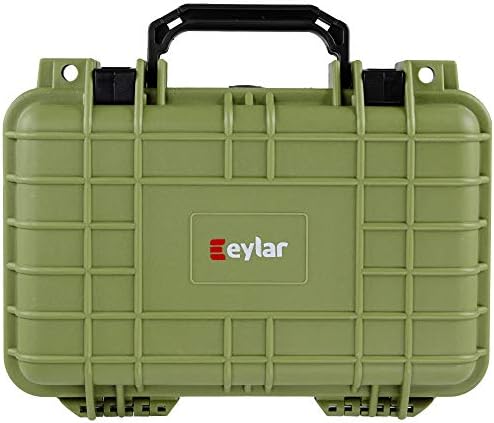Eylar Protective Gear and Camera Hard Case Waterproof Dry Box with Foam 11.6 Inch 8.3 Inch 3.8 Inch (OD Green) by Eylar
