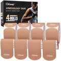 CKeep Kinesiology Tape, Original Cotton Elastic Precut Strips 4 Rolls,Beige by Createabetterworldwiththegreateststrength