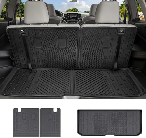 Cargo Mat Compatible with 2016-2025 Honda Pilot Cargo Liner Backrest Liner Seatback Protector for 2024 Honda Pilot Accessories(16-25 Pilot) by HUYINPJ