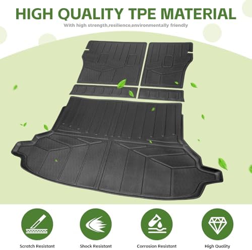 Cargo Liners for 2019-2024 Subaru Forester Without Subwoofer Trunk Mat with Seat Back Cover Accessories, All Weather Rear Cargo Mat Backrest Protector - Image 5