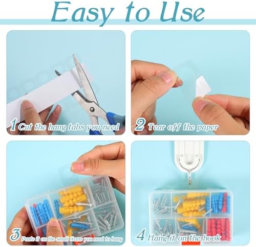500 Pcs Hang Tags 1.3×0.9 Inch Hang Tabs Round Hole Hanging Tabs Retail Self Adhesive Hang Tags Clear Plastic Hanging Stickers Compatible for Yoto Cards Handicrafts Jewelry Display (1-1/4 x 7/8 Inch) - Image 3