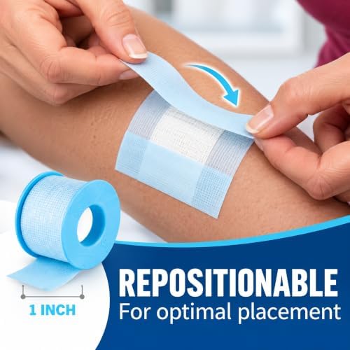 Nexcare Sensitive Skin Low Trauma Tape, 6 Count – Gentle Adhesive Medical Tape for Fragile or Delicate Skin, Hypoallergenic & Latex-Free, Ideal for Post-Surgery Care, Pediatric Use, Frequent Changes - Image 5