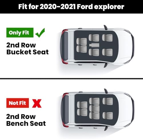 LASFIT Floor Mats for Ford Explorer 6 Seats with Second Row Center Console - Image 2