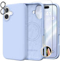 GolbinBox Magnetic for iPhone 17 Case, Silicone Cover, Cyan Purple by GolbinBox