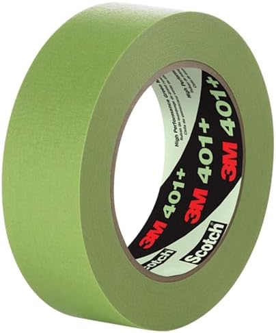 3M High Performance Green Masking Tape 401+, 6 mm x 55 m, 96 Rolls per case Bulk by 3MIndustrial