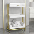 Beauty Cart Shelf 3-Tier Rolling Spa Cart Storage Rack W/Lockable Wheels Trolley Easy Organization & Mobility Solution,F by Unknown
