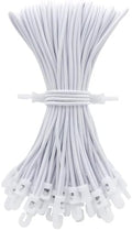 ABINLIN Small Bungee Cords with Hooks Heavy Duty 10 Inch 50 Pcs White by ABINLIN