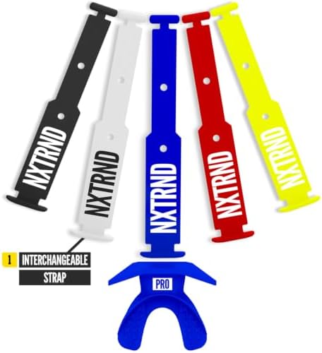 Nxtrnd One Pro Football Mouth Guard, Interchangeable Strap, Fits Adult & Youth (Blue) - Image 4