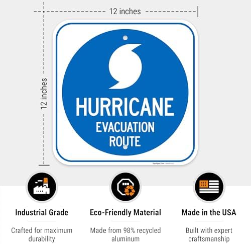 Hurricane Evacuation Route Sign, - Image 2