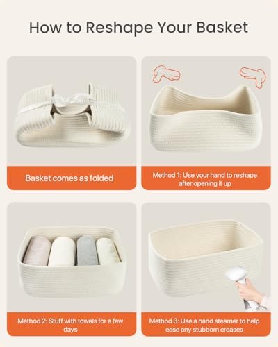 KALLAX Small Woven Storage Basket for Organizing, 13.5x9.5x5 inches, 3 Pack - Image 7