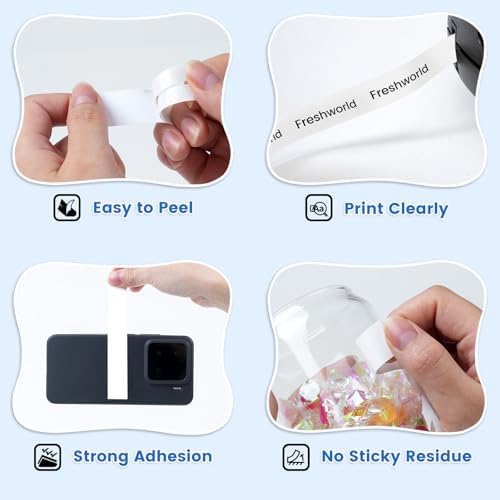 Freshworld 3X Replace for DYMO Label Maker Refills 3/4Inch 23Ft White 45803 - Image 4