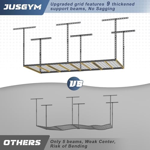 3X6FT Overhead Garage Storage Rack 450LBS Capacity, 26"-40" Height Adjust - Image 3