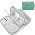 FYY Electronic Organizer, Travel Tech Pouch Bag, Large, Green Quilted by FYY