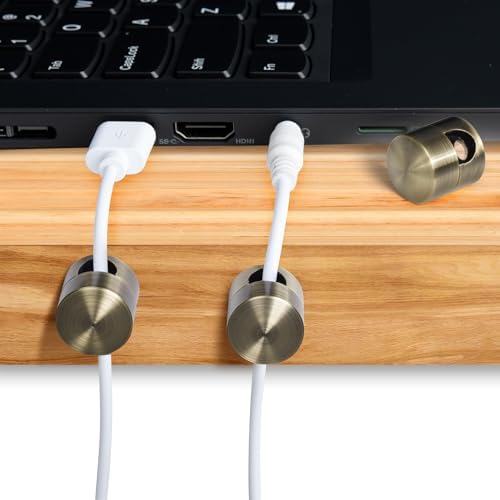 SmallCat 5Sets Charger Holders for Cords, Antique Copper Adhesive Cord Clip - Image 6