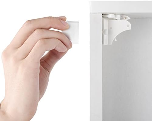 Vmaisi Adhesive Magnetic Locks for Cabinets & Drawers (10 Locks and 2 Keys) - Image 7