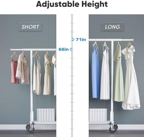 HOKEEPER Clothes Rack Collapsible Clothing Rack Capacity 525LBS White - Image 5
