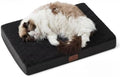 Bedsure Small Dog Bed, Cat Puppy Bed with Comfy Sherpa, 24x16 Inch Black by BEDSURE