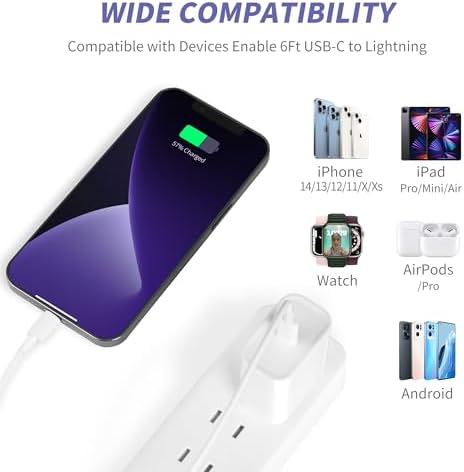 iPhone 14 13 12 11 Charger Fast Charging,USB C Charger with 10FT/6FT Cable - Image 6