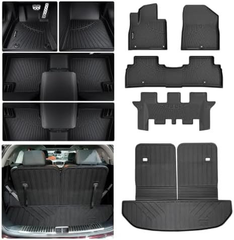 Floor Mats & Large Cargo Liners for 2016-2020 Kia Sorento 7 Seats with Backrest Protection-2 Row Bucket Seat, TPE All Weather Protection for Sorento Accessories - Image 2