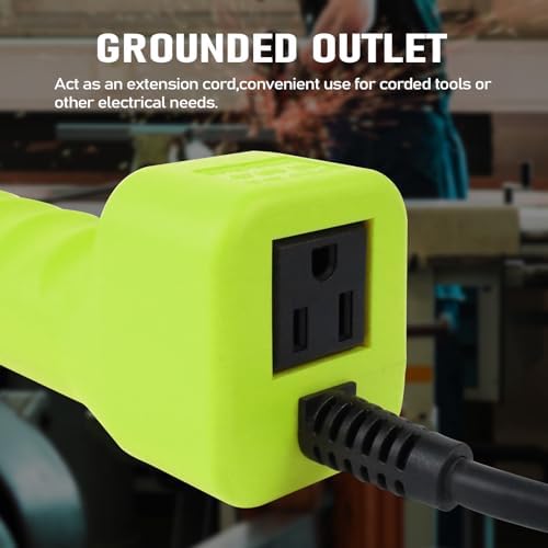 EP 15 Ft LED Work Light, 1200 Lumen COB LED Trouble Light, Green - Image 6