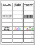 MFLABEL Address Label, 1" x2-5/8 Mailing Sticker, 30-UP White Shipping Labels for Inkjet or Laser Printer, 9000 Sticker Labels (300 Sheets), 30 Label per Sheet by MFLABEL