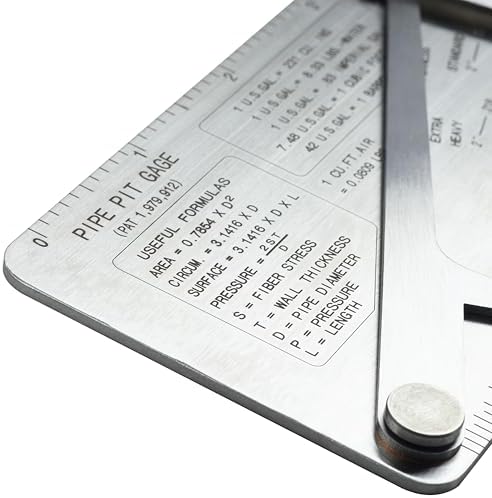HFS(R) Pipe Pit Welding Gauge Gage Test Ulnar Welder Inspection 0 to 1/2" in 1/64" & .020 Increments - Image 3