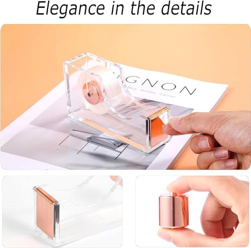 Gawsey Rose Gold Desk Organizers and Accessories with Desk Organizer 360° Rotating Pen Holder and Office Supplies, Cute Stationery Supplies Set - Image 4