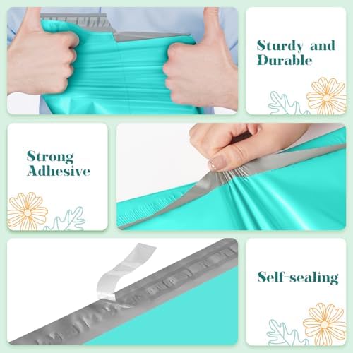 Fuxury Poly Mailers 19x24" 50 Pack,Large Shipping Bags for Clothing,Teal - Image 5