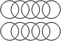 uxcell Nitrile Rubber O-Rings 140mm OD 133mm ID 3.5mm Width, Metric Sealing Gasket, Pack of 10 by uxcell