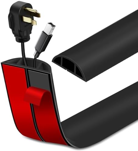 LSGCQ Floor Cord Cover Self Adhesive Cord Hider Floor Cable Management by LSGCQ