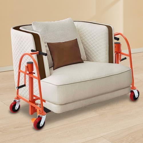 Manual Furniture and Crate Mover with Wheels Heavy Duty Furniture Movers Industrial Machinery Mover Packaging Furniture Moving Tool -1300 lbs Capacity, 11.8" Lift Height, Set of 2 - Image 5