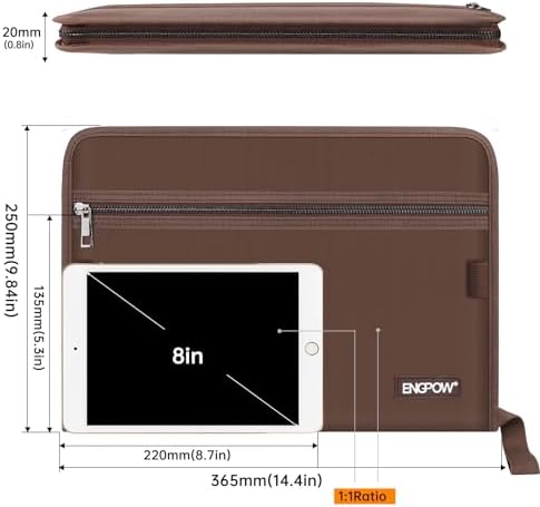 ENGPOW Expanding File Folder,Fireproof 13 Pockets Document Organizer Bag - Image 7