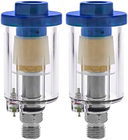 TCP Global Mini In-Line Air Filter (2 Pack) - Water & Oil Separator by TCPGlobal