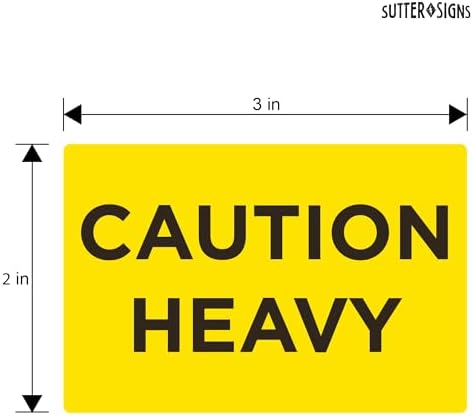 300pcs Caution Heavy Stickers, 2" x 3" Shipping Label Safety Stickers - Image 2