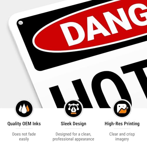 Danger Hot Oil OSHA Sign, - Image 5